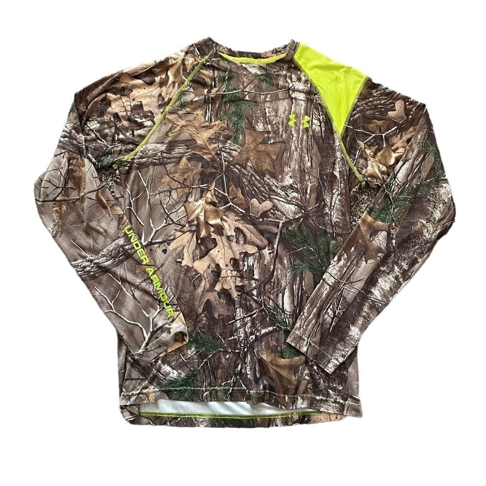 UNDER ARMOUR Realtree Scent Control Camo Shirt Size Small